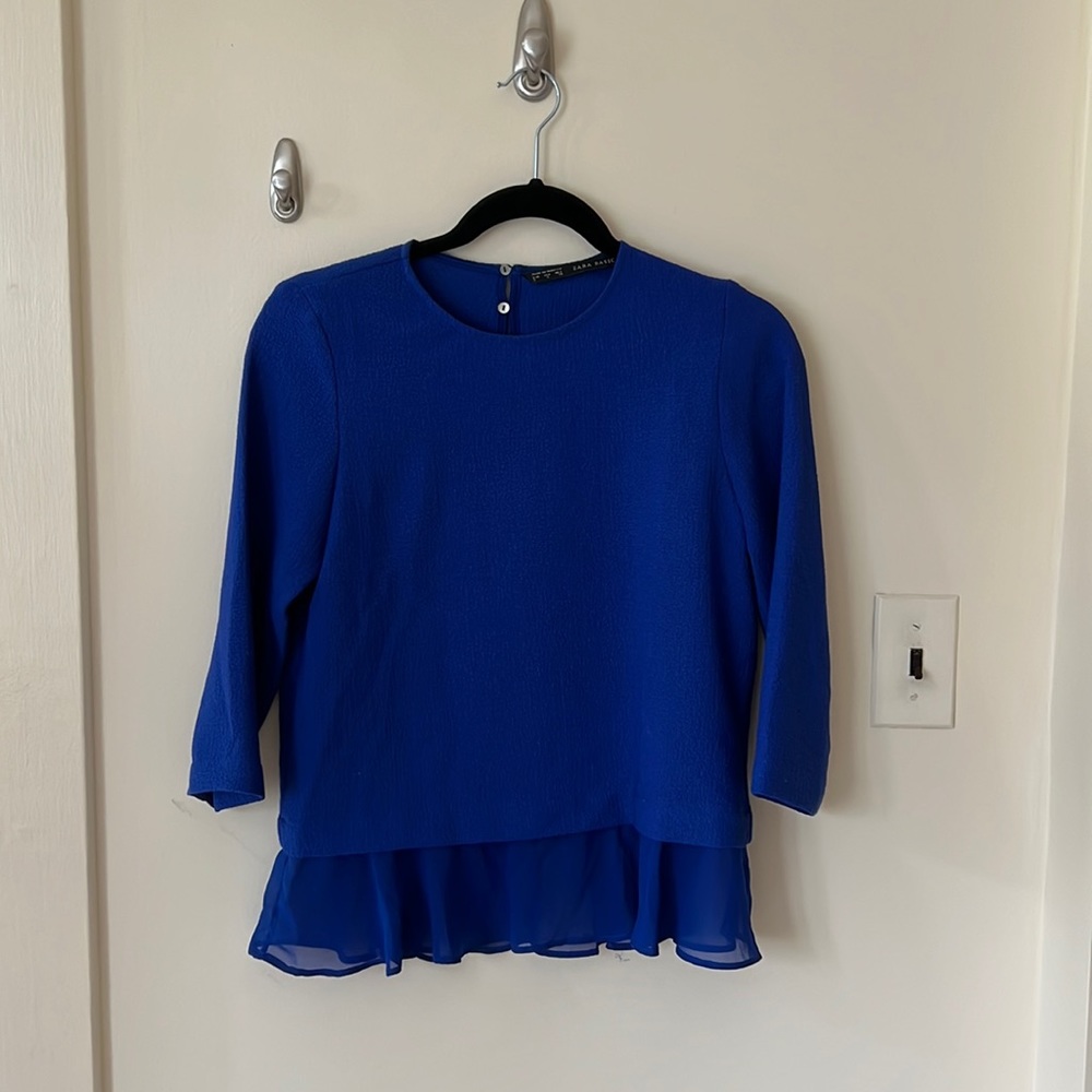 Zara| Cobalt Blouse Small